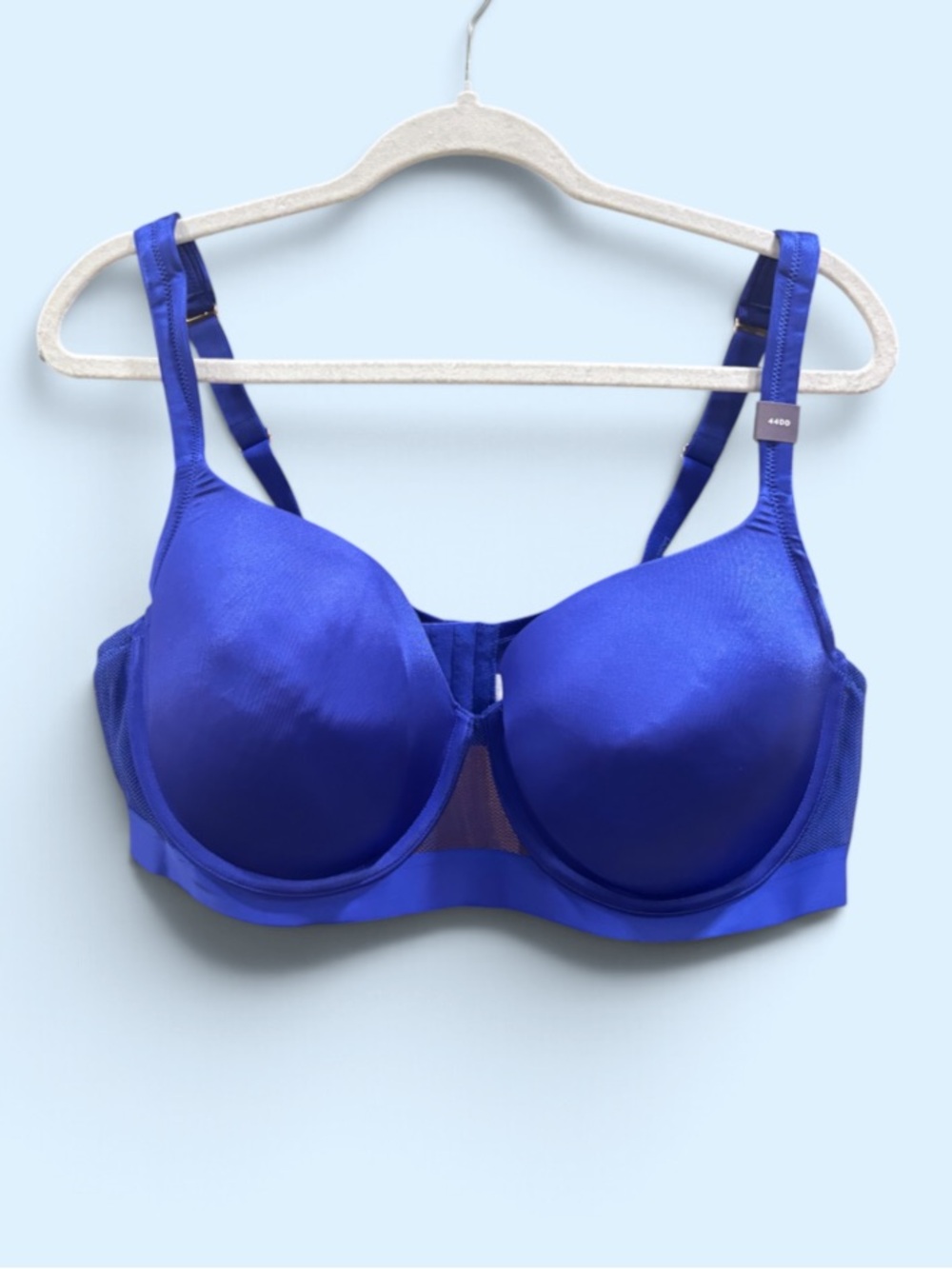 Cacique Boost Balconette Bra Royal Blue Padded Underwire Size 44DD
